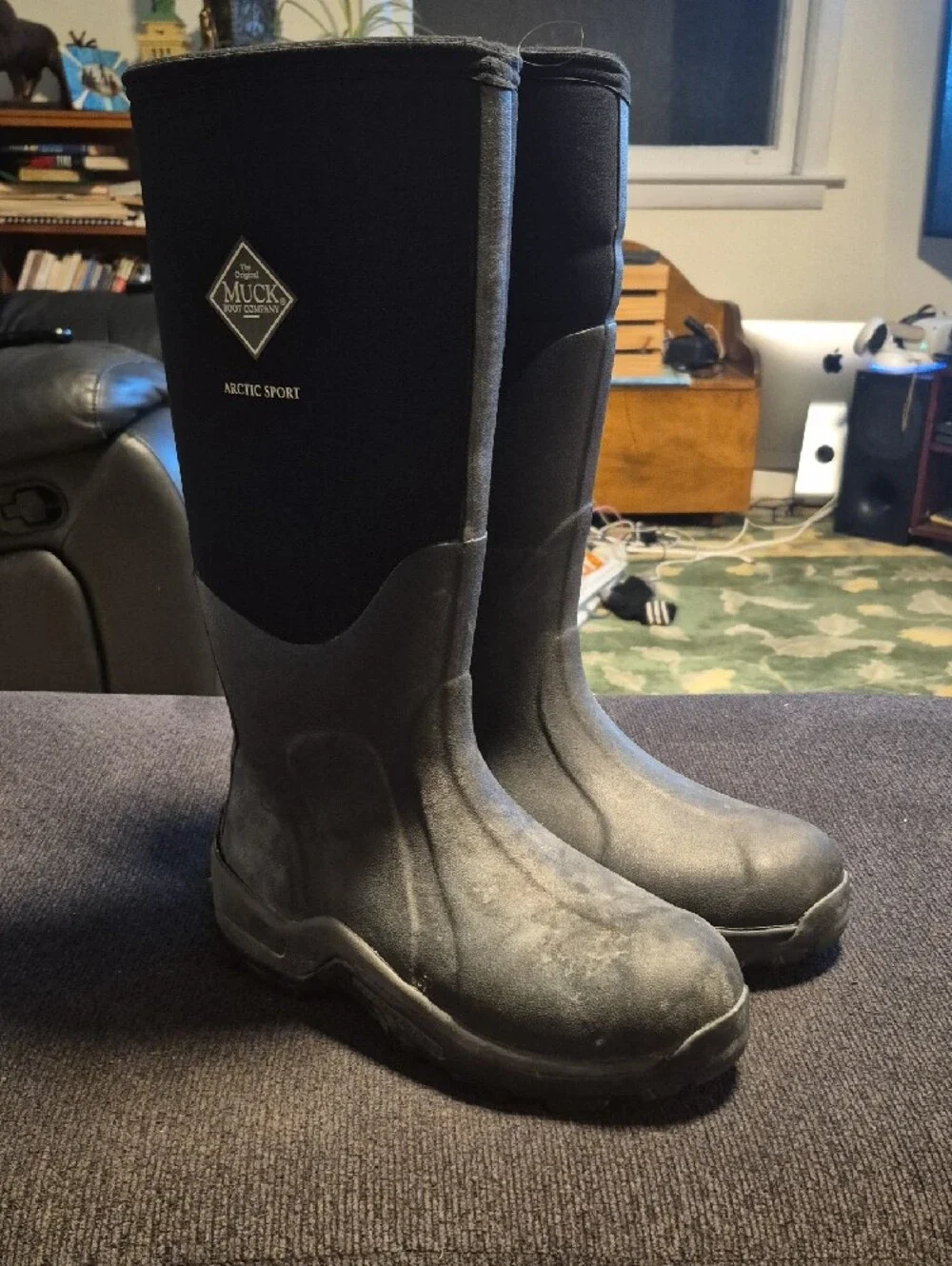 Men's Tall Black Waterproof Rain & Snow Boots — Insulated Pull-On Design